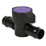 Purple Back Barbed Ball Valve, 3/4" barbs