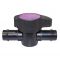 Purple Back Barbed Ball Valve, 1/2" barbs